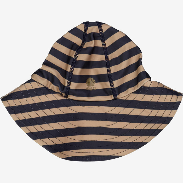 Wheat Main UV Sun Hat | Baby Swimwear 1073 ink stripe