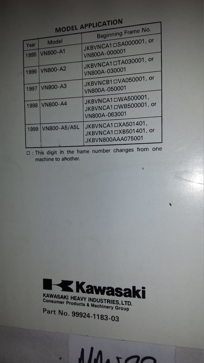 Vulcan 800 Service Manual
