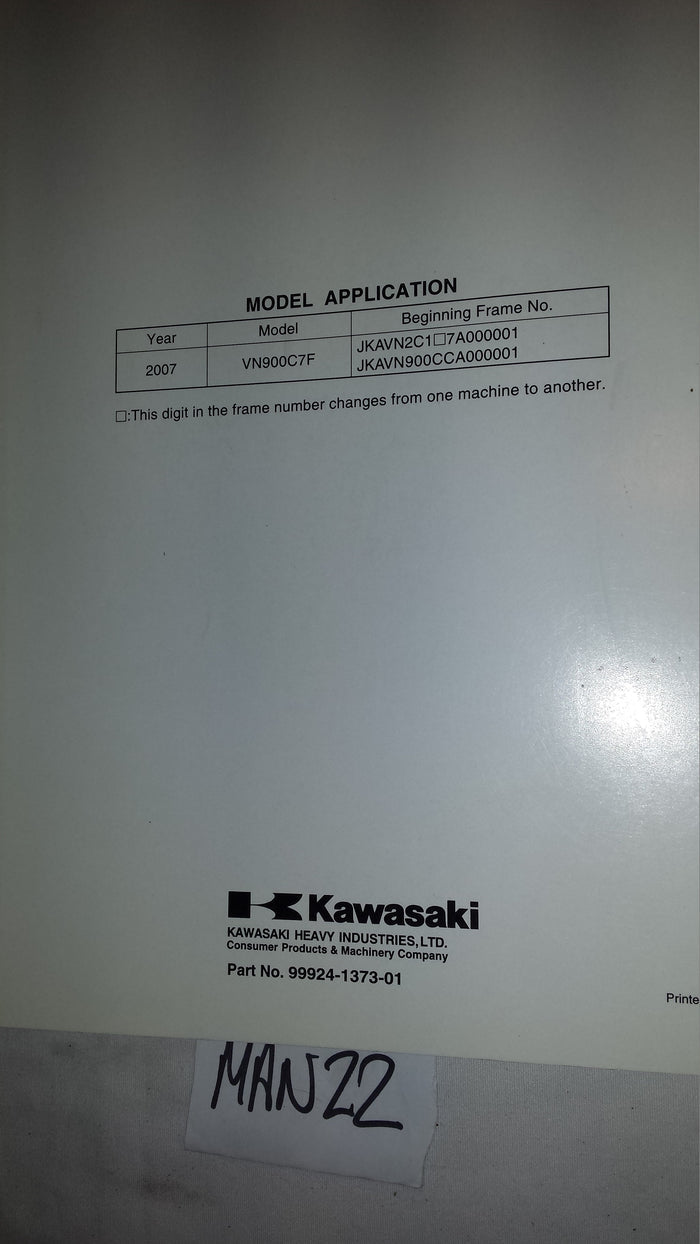 Vulcan 900 Custom Service Manual