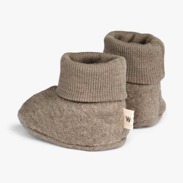 Wheat Wool Wool Fleece Booties | Baby Accessory 0099 grey stone