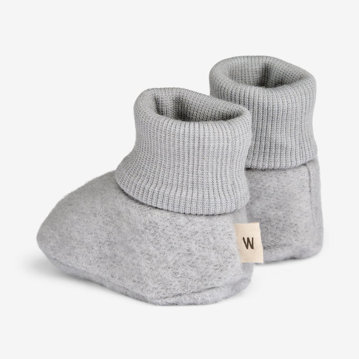 Wheat Wool Wool Fleece Booties | Baby Accessory 1524 winter sky