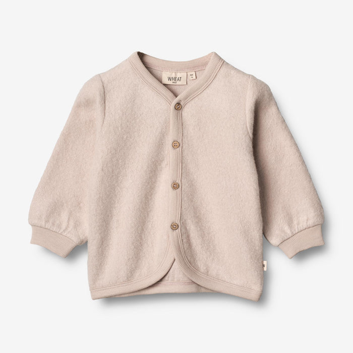 Wheat Wool Wool Fleece Cardigan | Baby Sweatshirt 1356 pale lilac