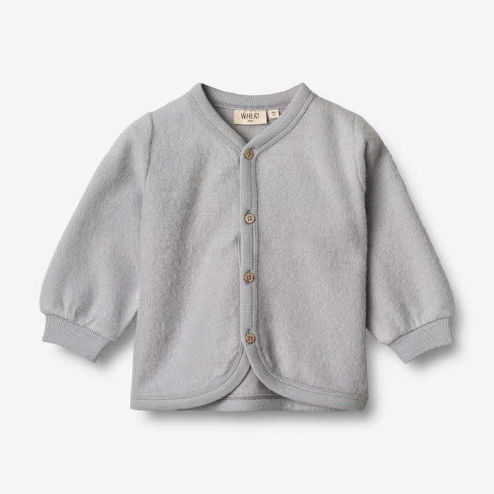 Wheat Wool Wool Fleece Cardigan | Baby Sweatshirt 1524 winter sky