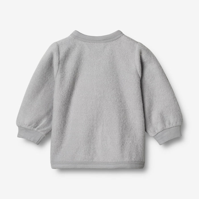 Wheat Wool Wool Fleece Cardigan | Baby Sweatshirt 1524 winter sky