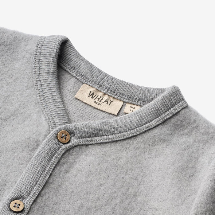 Wheat Wool Wool Fleece Cardigan | Baby Sweatshirt 1524 winter sky