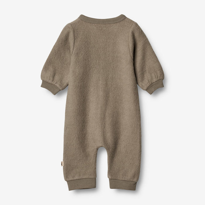 Wheat Wool Wool Fleece Jumpsuit | Baby Jumpsuit 0099 grey stone
