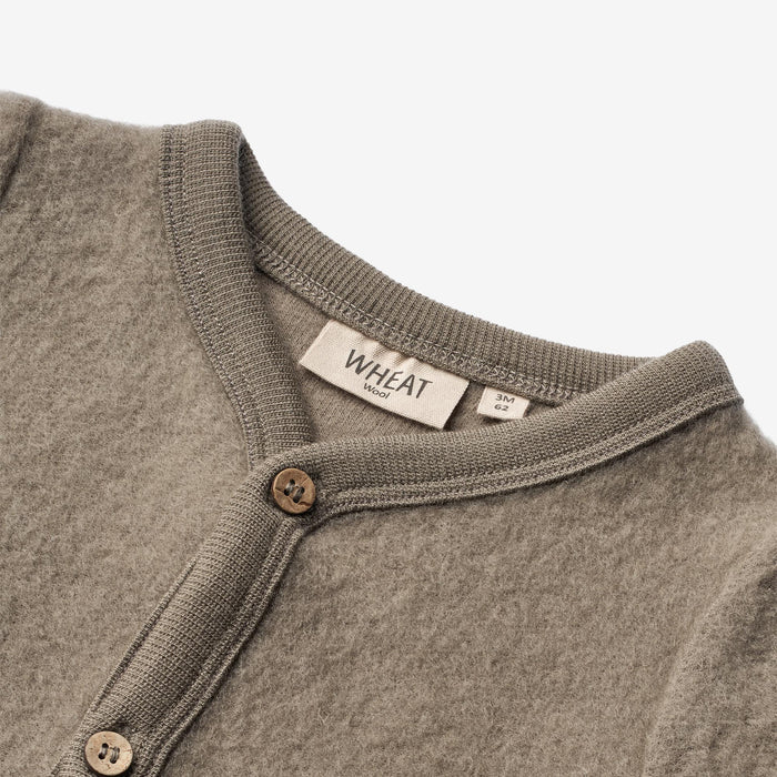 Wheat Wool Wool Fleece Jumpsuit | Baby Jumpsuit 0099 grey stone