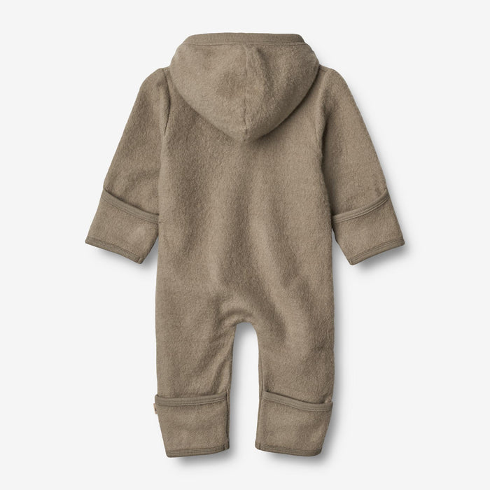 Wheat Wool Wool Fleece Suit Ata | Baby Jumpsuit 0099 grey stone