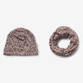 Wheat Wool Wool Hat & Neckwarmer Arta Accessory 1493 purple flowers