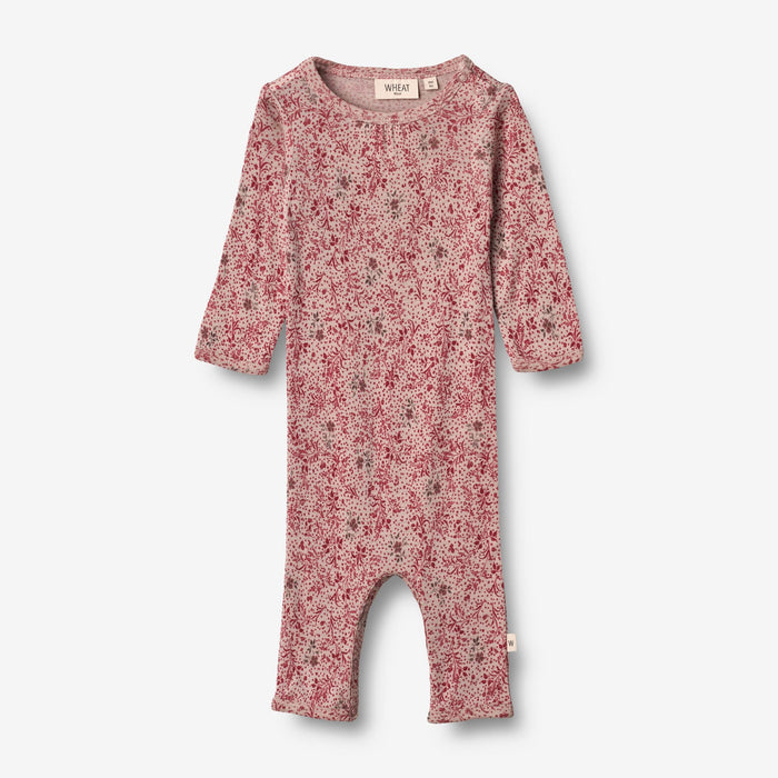 Wheat Wool Wool Jumpsuit Gatherings | Baby Jumpsuit 2392 cherry flowers