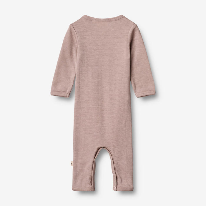 Wheat Wool Wool Jumpsuit Gatherings | Baby Jumpsuit 2086 dark powder