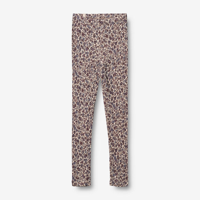 Wheat Wool Wool Leggings Legging 1493 purple flowers