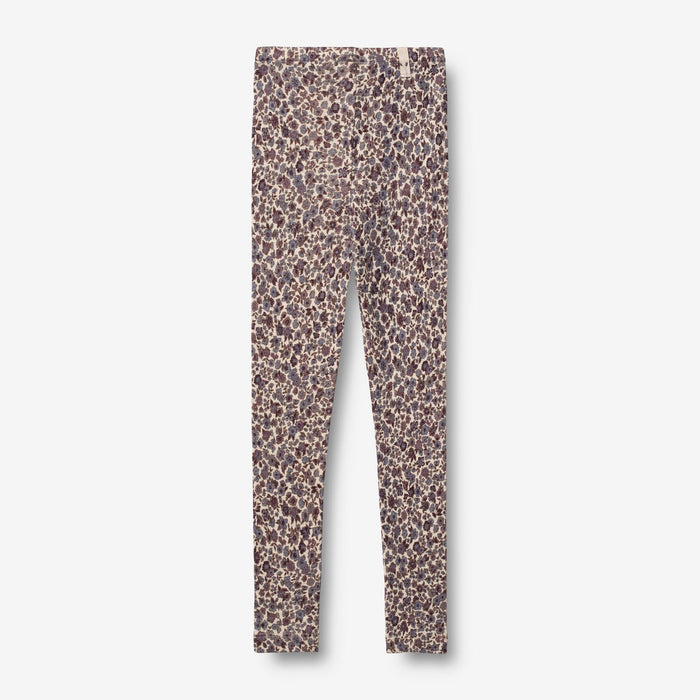 Wheat Wool Wool Leggings Legging 1493 purple flowers