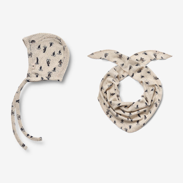 Wheat Wool Wool Scarf & Cap Billie | Baby Accessory 9512 penguins on ice
