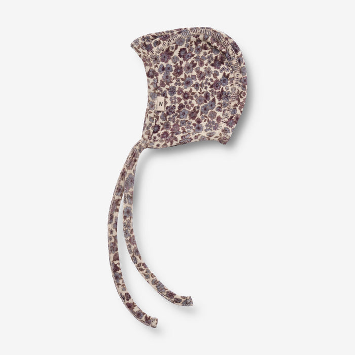 Wheat Wool Wool Scarf & Cap Billie | Baby Accessory 1493 purple flowers