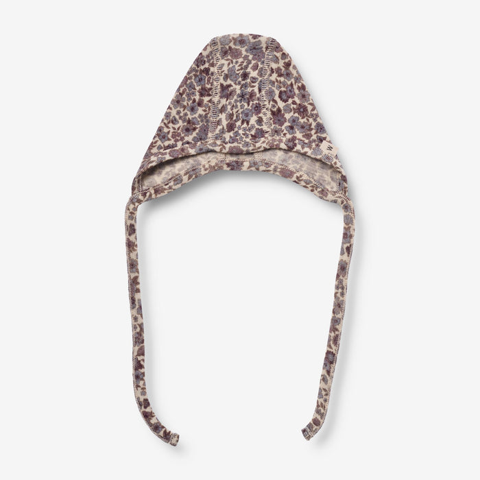 Wheat Wool Wool Scarf & Cap Billie | Baby Accessory 1493 purple flowers