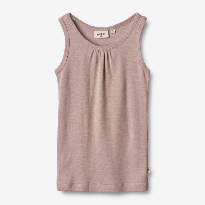 Wheat Wool Wool Singlet Elga Underwear/Bodies 2086 dark powder