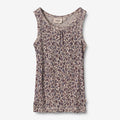 Wheat Wool Wool Singlet Elga Underwear/Bodies 1493 purple flowers