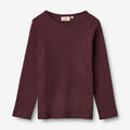Wheat Wool Wool T-Shirt LS Jersey Tops and T-Shirts 2118 aubergine