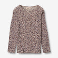 Wheat Wool Wool T-Shirt LS Jersey Tops and T-Shirts 1493 purple flowers