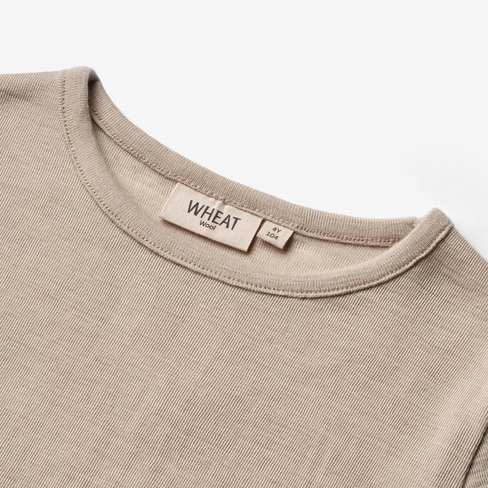 Wheat Wool Wool T-Shirt LS Jersey Tops and T-Shirts 3231 soft beige