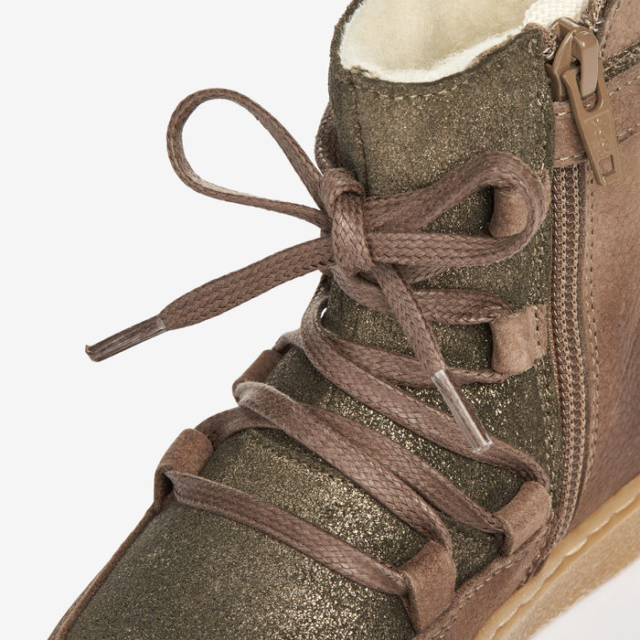 Wheat Footwear Woolie Tex Lace Shine Winter Footwear 0090 taupe